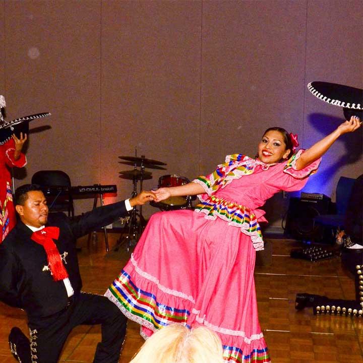 传统墨西哥舞者表演